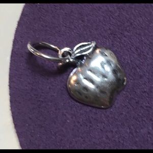 Sterling Silver Apple Charm .925